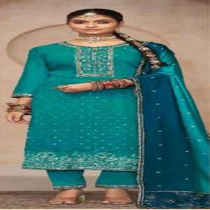 Nueva variedad, último traje de diseñador, tendencia elegante, viscosa pura, pantalón Jecaurd Kurti y Dupatta con bordado, moda de mujer de trabajo - Product Image 1