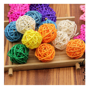 ลูกบอลหวายประดับต้นไม้ที่ไม่เหมือนใครลูกบอลหวายทำด้วยมือสำหรับถุงเท้าหวายการตกแต่งบ้านหวายสัมผัสการตกแต่งหวายธรรมชาติ - Product Image 1