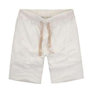 Haute qualité 240gsm 100% coton respirant mutli-couleur essentiel blanc solide cordon décontracté genou longueur salon Shorts pour hommes - Product Image 4
