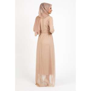 Vestido de Noche Elegante, Estilo Simple con Pliegues, Cintura Imperio, Poliéster, Tallas XL 4XL, Estilos Europeos y Americanos para Primavera/Verano, para Fiestas - Product Image 5