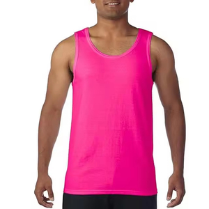 Venta caliente de alta calidad de encargo de los hombres acanalado camiseta sin mangas de poliéster Multicolor Tallas grandes tejido de punto - Product Image 5