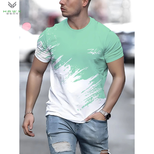 เสื้อสวมหัวสำหรับผู้ชายใส่กลางแจ้งขนาดใหญ่เสื้อกีฬาคอกลมแขนสั้นผ้าฝ้าย100% ลำลอง - Product Image 4