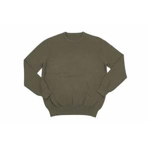 Pull-over décontracté à la mode pour hommes, tricot fin en coton doux, coupe régulière, manches longues, col rond avec col en V, vêtements pour hommes - Product Image 1