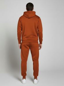 Survêtement décontracté à capuche pour homme, hiver, couleur unie, logo personnalisé, deux pièces, tenue de jogging, dernière mode, vêtements de sport, vente OEM ODM - Product Image 2