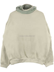 Sweat-shirts et pulls à capuche personnalisés pour hommes, 100% coton, uni, épais, polaire, lourd, pull à capuche surdimensionné, logo imprimé personnalisé - Product Image 3