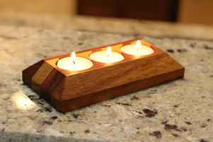 wooden <b>Candle</b> <b>Holders</b> <b>Candle</b> Jars - Product Image 2