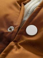 Blouson universitaire chaud pour homme avec capuche, style bomber de baseball, streetwear, fermeture éclair, marron et blanc, vêtement d'extérieur décontracté