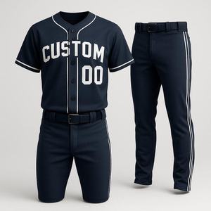 Conjunto de Camiseta y Pantalón de Béisbol Personalizados de Alta Calidad, Último Diseño, Transpirables, Cuello en V, Impresión por Sublimación, MOQ de 20 Conjuntos - Product Image 3