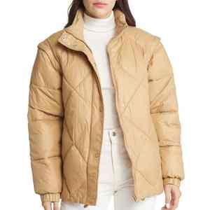 Chaqueta acolchada personalizada para mujer con patrón acolchado elegante relleno cálido comodidad ligera para viajes o ropa urbana - Product Image 1