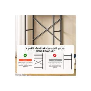 Étagère de rangement double couche scandinave moderne grande capacité 65x150 cm, meuble supérieur en métal pour salle de bain et machine à laver - Product Image 6