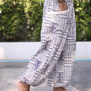 Thaïlande-Made 100% coton respirant écologique sarouel taille élastique décontracté cordon imprimé pantalon exportation en gros - Product Image 3