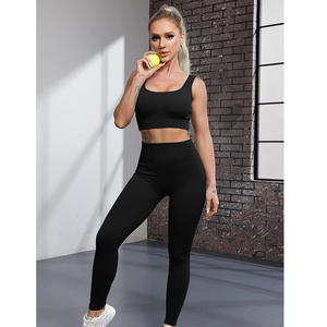 Ensemble de sport pour femmes, ensemble de vêtements de sport personnalisés de qualité supérieure, vente en gros, leggings de yoga à taille élastique - Product Image 1