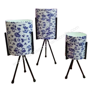 Macetas y jardineras de uso interior impresas con esmalte recubierto de polvo negro Soporte de hierbas de jardín con flores artificiales para uso doméstico - Product Image 6