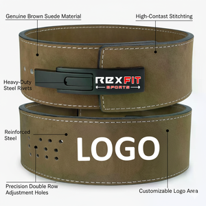 Ceinture de soutien lombaire Rexfit Sports Gym en cuir pour l'haltérophilie, l'entraînement de force, libération rapide, soutien dorsal pour la salle de sport et l'haltérophilie - Product Image 4