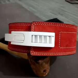 Cinturón de palanca de cuero de 10 mm y 13mm ajustable protector de gimnasio de alta calidad con logotipo personalizado disponible en tamaños personalizados - Product Image 5