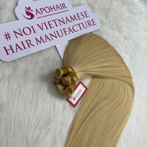 Venta al por mayor 100% Extensiones de Cabello Virgen Vietnamita Onda Natural de Alta Calidad en Negro a Rubio Sin Trama-Cabello Chino - Product Image 2