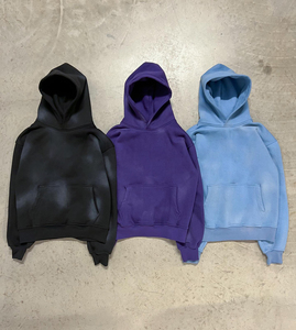 Ensemble de survêtement unisexe à capuche et pantalon de jogging délavé à l'acide, avec logo personnalisé, décontracté, grande taille, pour l'entraînement, imprimé, hiver - Product Image 4