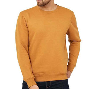 เสื้อสเวตเชิ้ตแขนยาวคอกลมผ้าฝ้ายสีทึบ - Product Image 1