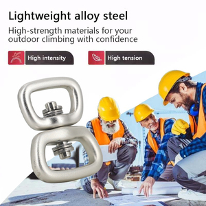 Bán buôn 4kn 360 độ xoay đôi móc mắt Nhẫn hàng không hợp kim nhôm Dây Xích Chó Carabiner cho khai thác mỏ xoay xoay - Product Image 4