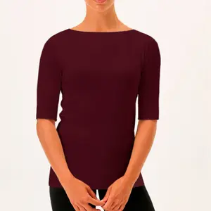 Áo Phông Lửng Cotton Tùy Chỉnh Áo Thun Nữ Vừa Vặn Tập Thể Dục Yoga Áo Crop Top Nữ