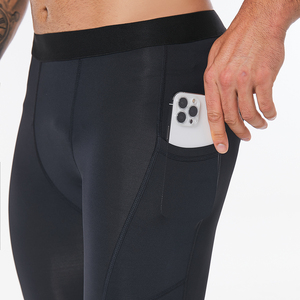 Elastic <b>Waist</b> Yoga Leggings Private Label Fitness Wear Men's Leggings Fitness Wear Athletic Dry Fitness Leggings Yoga Pant - Product Image 3