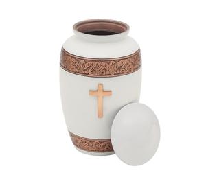 Urna para cenizas humanas Classic White Cross Urna cremada para adultos para cenizas adultas de hasta 200 libras - Product Image 4