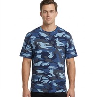 T-shirt à manches courtes pour homme, col rond, camouflage, coupe décontractée, streetwear décontracté, vêtements d'été pour l'extérieur, design personnalisé OEM