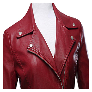 2024 veste en cuir personnalisable pour femmes de qualité supérieure séchage rapide saison d'hiver chaude bouton imprimé Polyester solide XL - Product Image 5