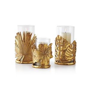 Bougeoir en verre décoratif moulé en aluminium Bougeoir doré de qualité supérieure nouveau design - Product Image 3