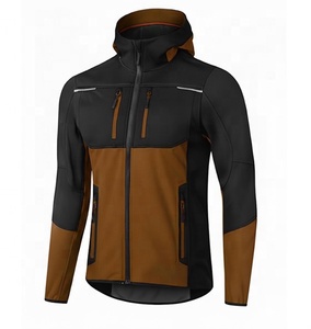 Venta al por mayor de los hombres de otoño ropa deportiva informal bolsillos con cremallera entrenamiento Running Tops Stand Collar Gym Fitness Softshell Jacket - Product Image 4