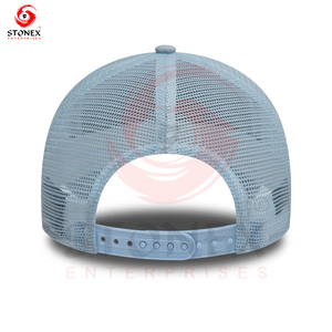 Casquette de camionneur à 6 panneaux avec logo personnalisé Casquette de camionneur design à rayures hip hop réglable avec fermeture sportive à séchage rapide - Product Image 4