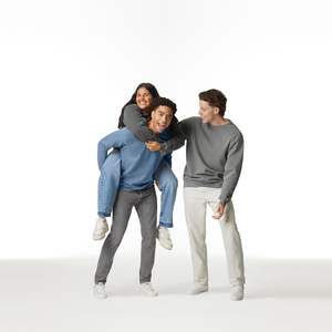 Sudadera de algodón de gran tamaño personalizada para hombre, jersey con cuello redondo y hombros caídos, Top de invierno a la moda - Product Image 3