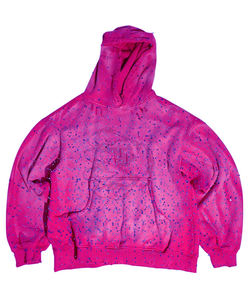 Otoño e Invierno nueva Sudadera con capucha de algodón de alta calidad French Terry personalizada para hombres de gran tamaño con diamantes de imitación Full Star Hoodie - Product Image 1