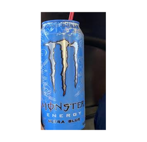 Pack de 12 canettes Monster Energy Drink Ultra Blue 500ml avec arômes naturels et artificiels pour un goût authentique de fruits bleus légers - Product Image 4