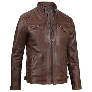 Men's Premium Quality Solid Pattern <b>Winter</b> <b>Leather</b> <b>Jacket</b> Top Trending High Design Fashionable New Style Casual Plain Dyed - Product Image 5