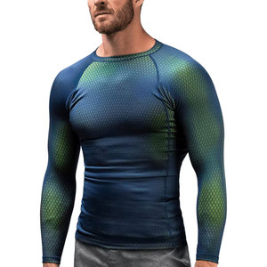 Customized breathable Beach Rash Guard Long Sleeves Breathable Spandex Surfing <b>Swimming</b> Sportswear Digital Printed Rash Guard - Product Image 1
