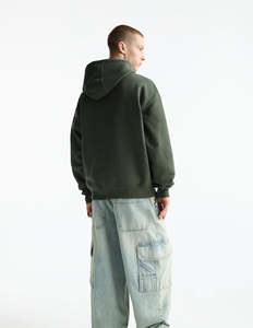 <b>Men's</b> <b>green</b> oversized <b>hoodie</b> relaxed fit soft fleece casual style perfect for everyday wear and comfort - Product Image 2