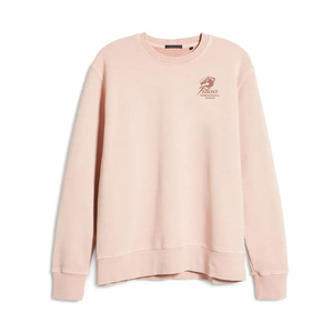 เสื้อสเวตเชิ้ตคอกลมสีชมพู ผ้าถักเนื้อฝ้าย ทรงปกติ สวมใส่สบายได้ทั้งชายและหญิง มีโลโก้ด้านหน้า เหมาะสำหรับฤดูหนาว น้ำหนัก 280 กรัม สีพื้น - Product Image 1