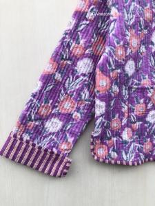 Veste bohème en coton fleuri faite à la main, style automne-hiver, veste-manteau streetwear réversible, cadeau pour elle - Product Image 3