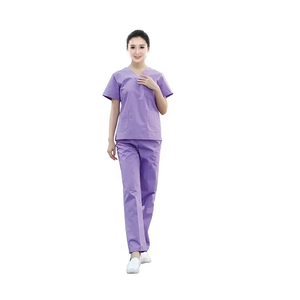 Conjunto de Top y pantalón de calidad premium activa, conjuntos de uniformes, manga corta, talla grande, trabajo, logotipo personalizado, uniforme de hospital para niñas - Product Image 5