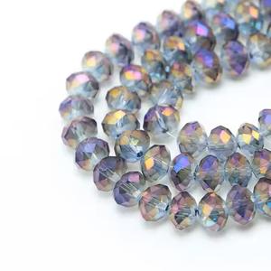 Wholesale 6x8mm Faceted Rondelle Crystal Glass <b>Beads</b> Round Lampwork DIY Jewelry Making Bulk <b>Loose</b> All Colours - Product Image 4