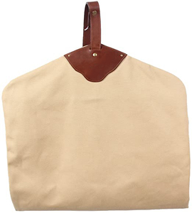 Bolso de mano de lona de algodón caqui de alta calidad, traje de ropa de lona, Asa de cuero, embellecedor, colgante, a prueba de polvo - Product Image 1
