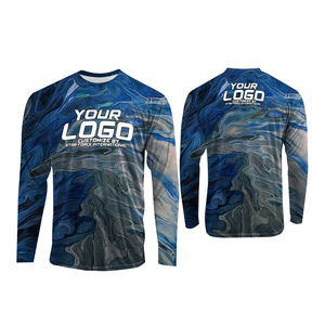 Alta calidad Upf50 protección UV pesca Jersey manga larga hombres rendimiento ropa deportiva Transferencia de Calor impresión Camisa con capucha - Product Image 4