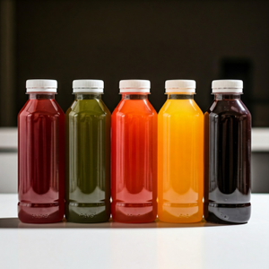 Mélange de jus de fraise Lychee Bouteille en verre de 330ml Mélange de baies exotiques Fabrication OEM Jus Jamun Amla Karela Bouteille en PET de 500ml - Product Image 5
