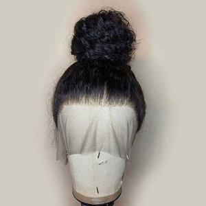 Perruques 360 Lace à texture Yaki lâche et lisse, en cheveux humains vierges indiens Remy, avec ligne de cheveux pré-épilée, bande élastique amovible, double trame faite à la machine - Product Image 1