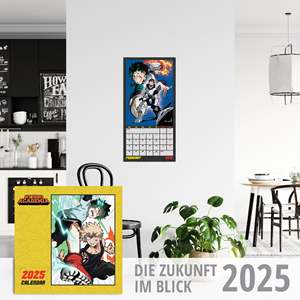 ปฏิทินตั้งโต๊ะ My Hero Academia ปี 2025 สำหรับใช้ในสำนักงาน วัสดุทำจากกระดาษ พร้อมนาฬิกาและคุณสมบัติโปรโมชั่น - Product Image 4