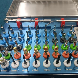 Dogmatic International Kit conique d'implant dentaire de 50 pièces avec instruments de forage manuel et clé en acier inoxydable réutilisable - Product Image 1