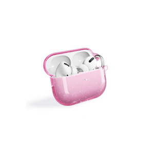 Funda Protectora Transparente con Purpurina Brillante Netzy Allstar Airbag 32 para AirPods Pro 2, en Color Rosa - Product Image 1