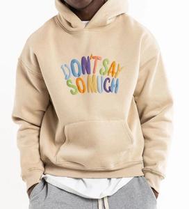 Hilo de plumas Unisex 3D para Sudadera con capucha de gran tamaño con bordado pesado 100% algodón ropa de calle de invierno para hombres con - Product Image 1