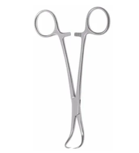 Instrumento quirúrgico manual de acero inoxidable de 12cm, fórceps de toalla Backhaus con mango de bloqueo puntiagudo Curvo - Product Image 4